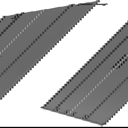 Mexen Velar Дуо параван за вана, двукрила плъзгаща се врата 160 x 150 см, графит, gun metal - 896-160-000-42-95