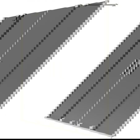 Mexen Velar Duo параван за вана, плъзгащ се с 2 крила, 160 x 150 см, графит, четкан никел - 896-160-000-42-97