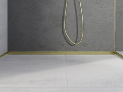 Mexen Line-B челен комплект за душ кабина 130 см, златен - 185003130U