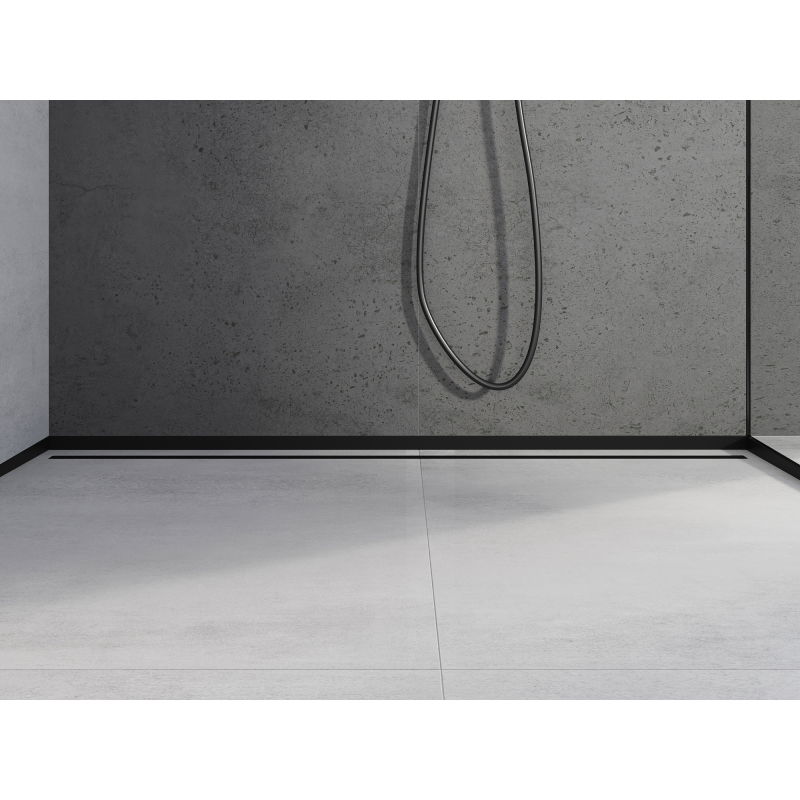 Mexen Line-B предна лайсна за поддушова тава 130 см, черна - 187003130U