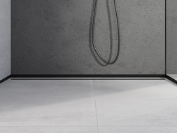 Mexen Line-B предна лайсна за поддушова тава 130 см, черна - 187003130U