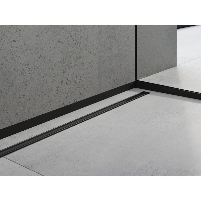 Mexen Line-B предна душ кабина 180 см, черна - 187003180U