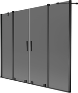 Mexen Velar Duo вана екран двукрилен плъзгащ се 170 x 150 cm, графит, черен - 896-170-000-42-70