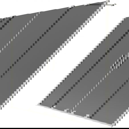 Mexen Velar Duo параван за вана 2-крилен плъзгащ се 170 x 150 cm, графит, четкан никел - 896-170-000-42-97