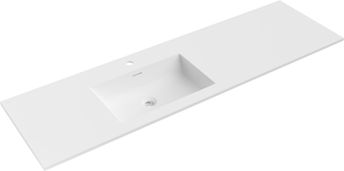 Mexen Otis мивка вградена в плот лява 161 x 46,5 см, бяла мат - 25181601L