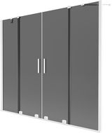 Mexen Velar Duo параван за вана 2-крилен плъзгащ се 190 x 150 см, графит, бял - 896-190-000-42-20