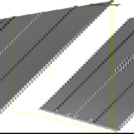 Mexen Velar Duo двукрилен плъзгащ се вана параван 190 x 150 см, графит, златен - 896-190-000-42-50