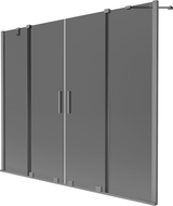 Mexen Velar Дуо плъзгащ параван за вана 2-крила 190 x 150 см, графит, gun metal - 896-190-000-42-95