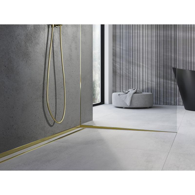 Mexen Line-B наклонена лайстна за стъкло 180 см дясна, златна - 185004180R