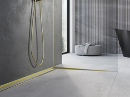 Mexen Line-B наклонена лайстна за стъкло 180 см дясна, златно четка - 185504180R