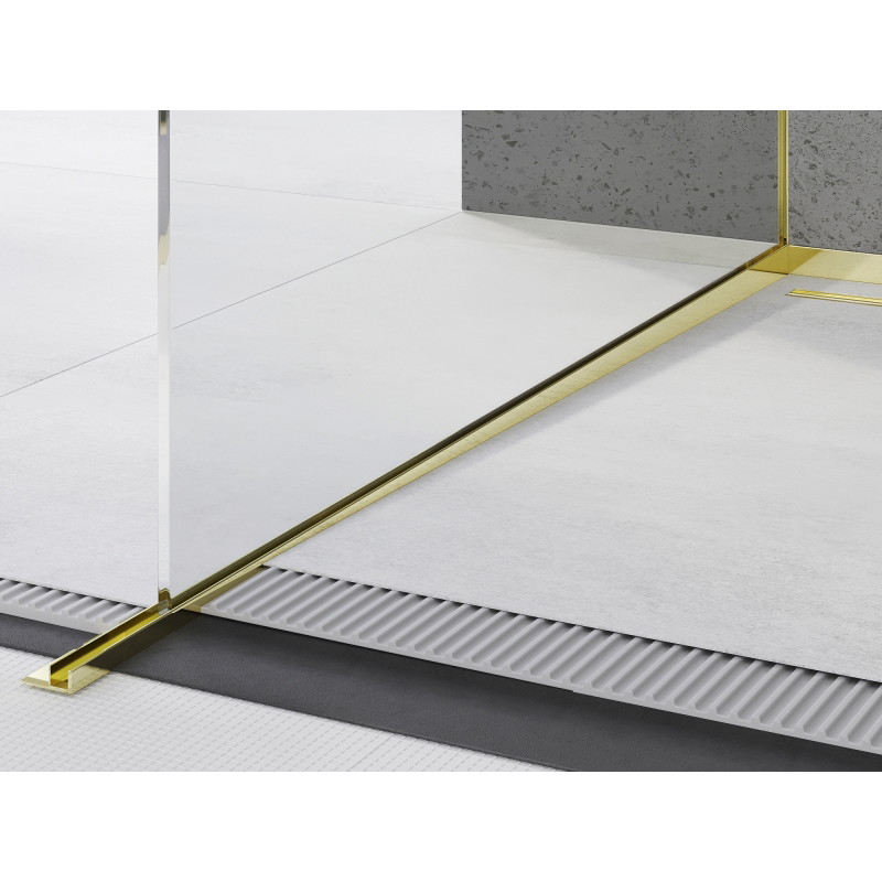 Mexen Line-B листа с наклон за стъкло 180 см лява, златна - 185004180L