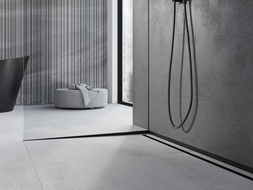 Mexen Line-B ъглова лайсна за стъкло 120 cm лява, черна - 187004120L