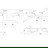 Mexen Otis двойна мивка за вграждане в плот 121 x 46,5 см, бял гланц - 25181200D