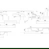 Mexen Otis двоен умивалник за вграждане в плот 141 x 46,5 см, бял гланц - 25181400D