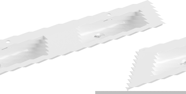 Mexen Otis мивка вградена в плот двойна 141 x 46,5 см, бял гланц - 25181400D