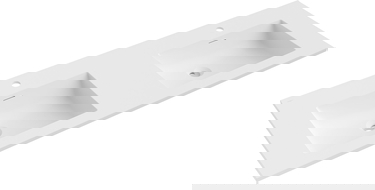 Mexen Otis двойна мивка вградена в плот 141 x 46,5 см, бяла мат - 25181401D