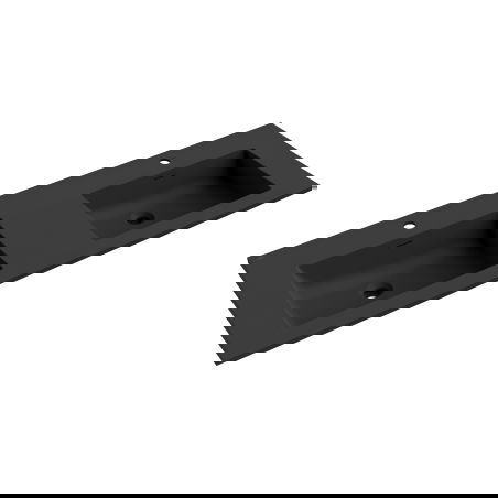 Mexen Otis двойна мивка вградена в плот 141 x 46,5 cm, черна мат - 25181471D