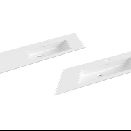 Mexen Otis вградена в плот двойна мивка 161 x 46,5 cm, бял гланц - 25181600D