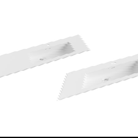 Mexen Otis двойна мивка за вграждане в плот 161 x 46,5 cm, бяла мат - 25181601D