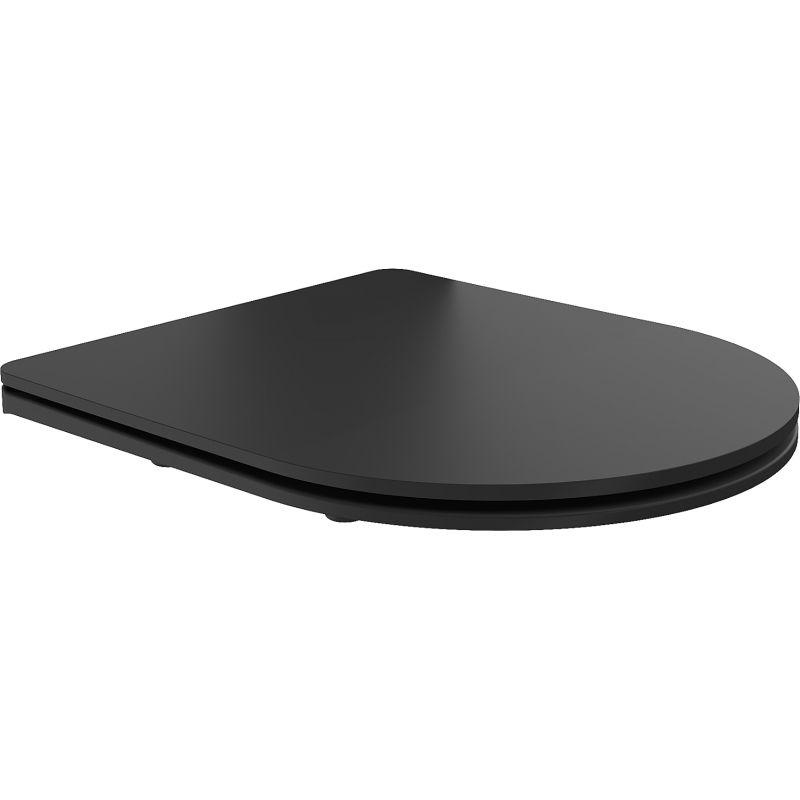 Mexen седалка за тоалетна с меко затваряне slim, дуропласт, черен мат - 39224085
