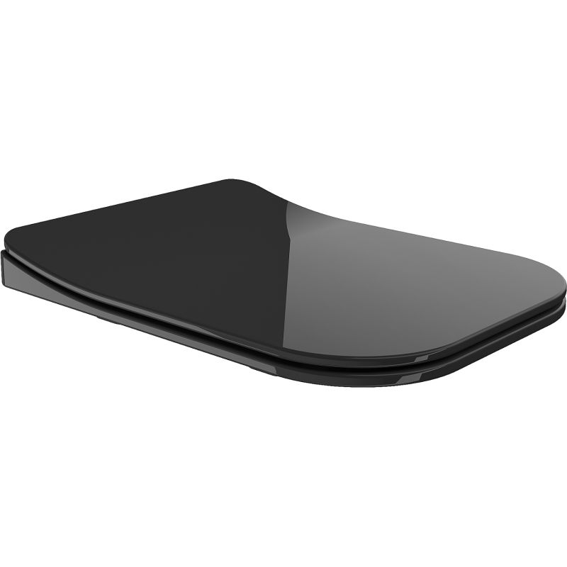 Mexen Teo тънка седалка със забавено падане, дуропласт, черен гланц - 39851085