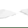 Mexen дъска с падаща система slim, duroplast, бяла с гланц - 39060100