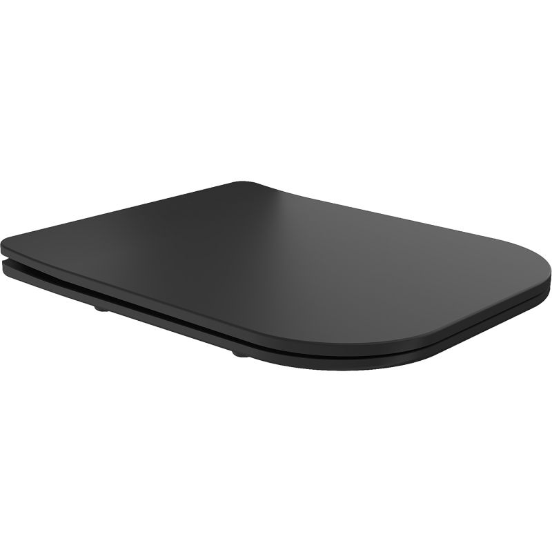 Mexen Teo седалка с меко затваряне slim, дуропласт, черна мат - 39060185