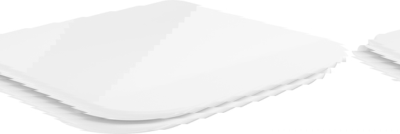 Mexen дъска с бавно падане slim, duroplast, бяла гланц - 39090100