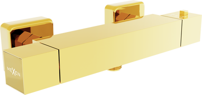 Mexen Cube термостатичен душ батерия, златен - 77200-50