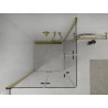 Mexen Lima Душ кабина Duo сгъваема 80 x 80 см, прозрачна, златна - 856-080-080-50-00-02
