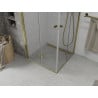 Mexen Lima Duo кабина за душ с преграда 90 x 90 см, прозрачен, златен - 856-090-090-50-00-02