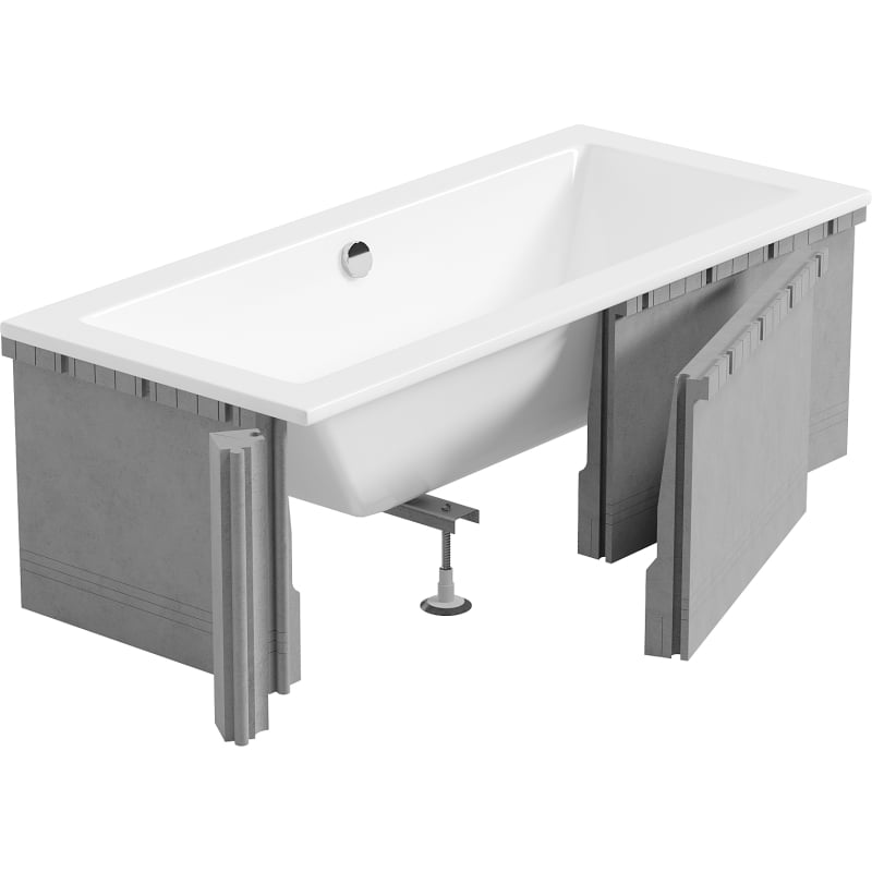 Mexen X-ST стиропорен корпус за правоъгълна вана 120-150 x 70-90 см, бял - 55020-00