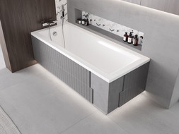 Mexen X-ST стиропорна обвивка LED за правоъгълна вана 120-150 x 70-90 см, бяла - 55020-01