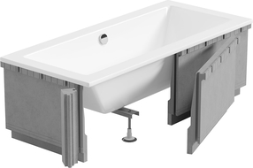Mexen X-ST стиропорен LED корпус за правоъгълна вана 160-190 x 70-90 см, бял - 55021-01