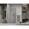 Mexen Lima Duo кабина за душ с преграда 90 x 90 см, прозрачен, златен - 856-090-090-50-00-02