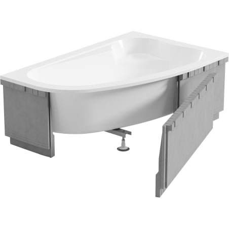 Mexen X-ST стиропорен LED корпус за ъглова вана 240 см, бял - 55022-01