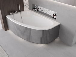 Mexen X-ST стиропорен корпус LED за ъглова вана 240 cm, бял - 55022-01