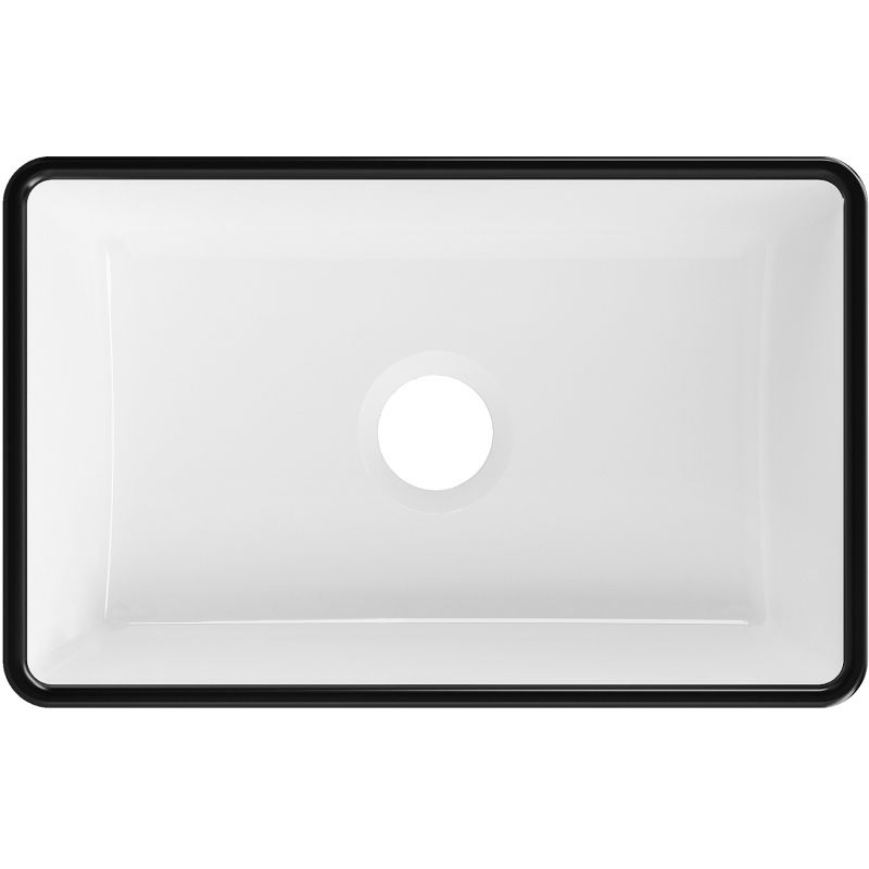 Mexen Nadia плот за мивка 36 x 23 см, бяла/черна рамка - 21613607