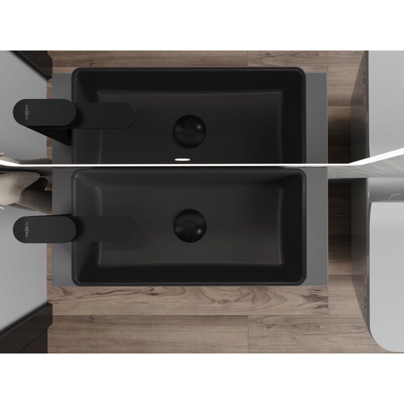 Mexen Nadia умивалник за над плот 46 x 23 см, черен мат - 21614685