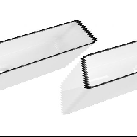 Mexen Nadia мивка за плот 46 х 23 см, бяла/черна граница - 21614607