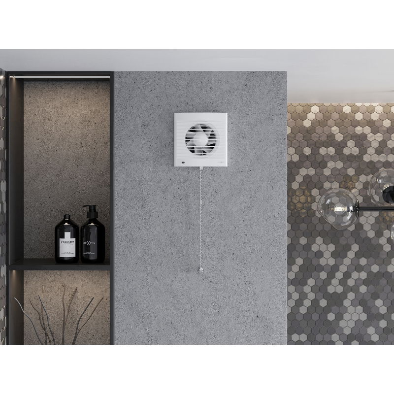 Mexen EXS 100 вентилатор за баня, шнуров прекъсвач, бял - W9604-100K-00