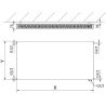 Mexen Flat CVF21 панелен радиатор 400 x 1800 мм, долно свързване, 1428 W, бял - W621F-040-180-00