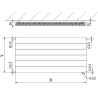 Mexen Line CVL11 панелен радиатор 400 x 800 mm, долно свързване, 444 W, бял - W611L-040-080-00