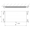 Mexen Flat CCF11 плосък радиатор 400 x 1800 mm, централно долно свързване, 998 W, бял - W6C11F-040-180-00
