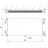 Mexen Flat CCF21 панелен радиатор 400 x 1100 mm, долно централно свързване, 874 W, бял - W6C21F-040-110-00