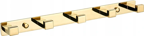 Mexen кука за кърпи с пет държача, златна - 709265-50