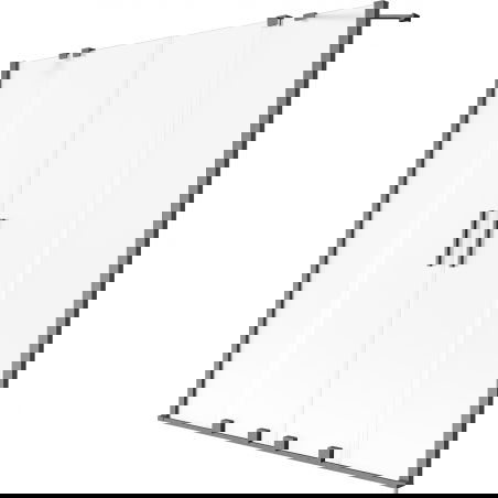 Mexen Velar Duo параван за вана 2-крила плъзгащи се 140 x 150 см, матиран, четкан сив металик - 896-140-000-32-66