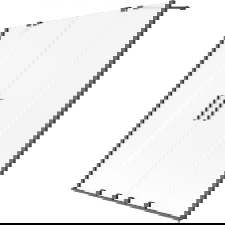 Mexen Velar Duo параван за вана, 2-крилен плъзгащ се 140 x 150 см, мраз, gun metal - 896-140-000-32-95