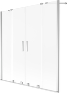 Mexen Velar Duo параван за вана 2-крилен плъзгащ се 160 x 150 см, матиран, хром - 896-160-000-32-01