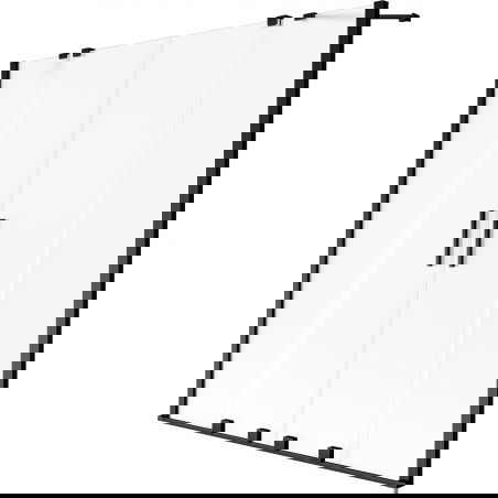 Mexen Velar Duo вана преграда, двукрилен плъзгащ се, 160 x 150 см, матирано, черно - 896-160-000-32-70